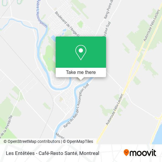 Les Entêtées - Café-Resto Santé map