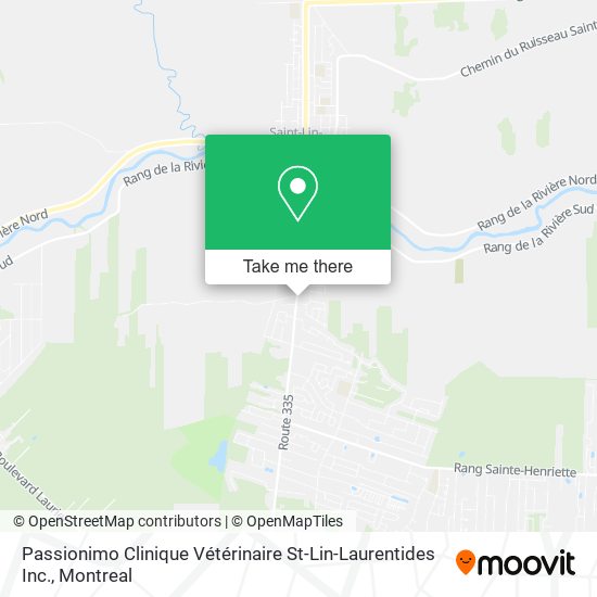 Passionimo Clinique Vétérinaire St-Lin-Laurentides Inc. map