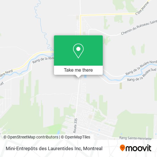 Mini-Entrepôts des Laurentides Inc map