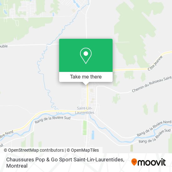 Chaussures Pop & Go Sport Saint-Lin-Laurentides map