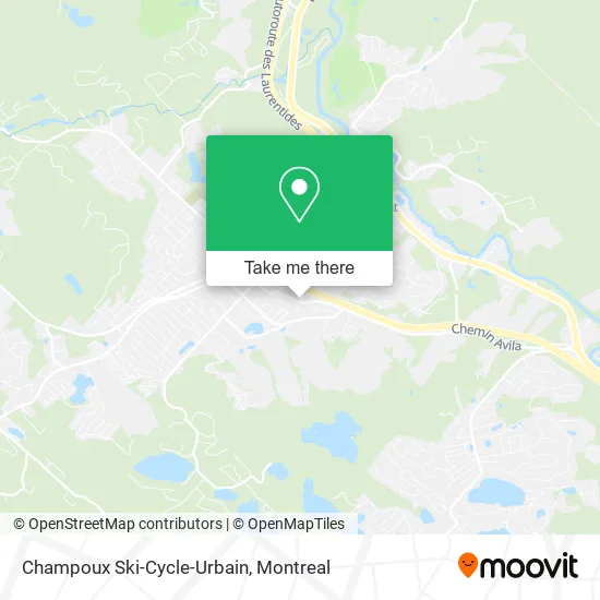 Champoux Ski-Cycle-Urbain map