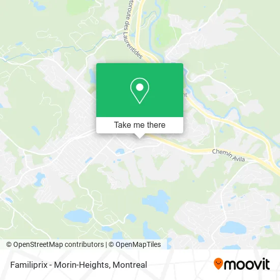 Familiprix - Morin-Heights map