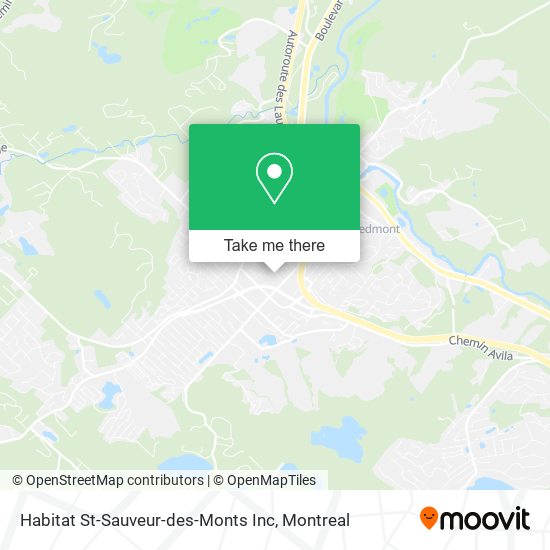 Habitat St-Sauveur-des-Monts Inc map