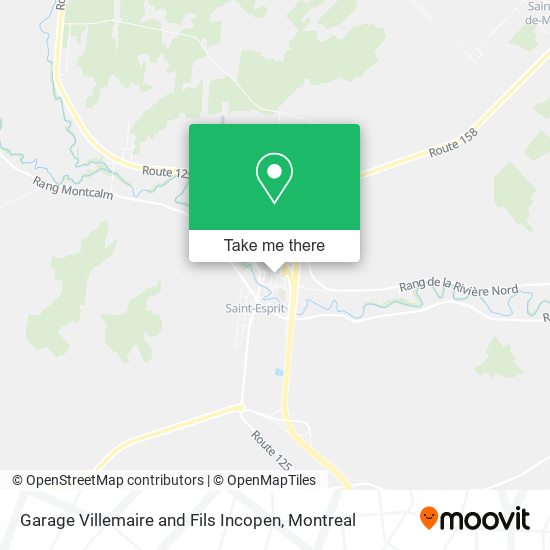 Garage Villemaire and Fils Incopen map