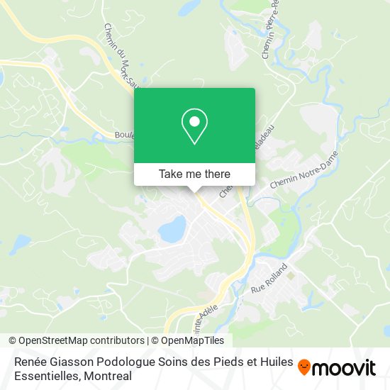 Renée Giasson Podologue Soins des Pieds et Huiles Essentielles map
