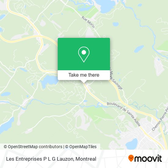 Les Entreprises P L G Lauzon map