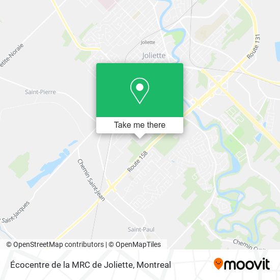 Écocentre de la MRC de Joliette map