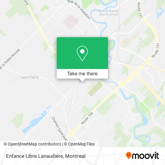 Enfance Libre Lanaudière map