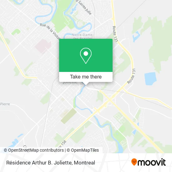 Résidence Arthur B. Joliette map