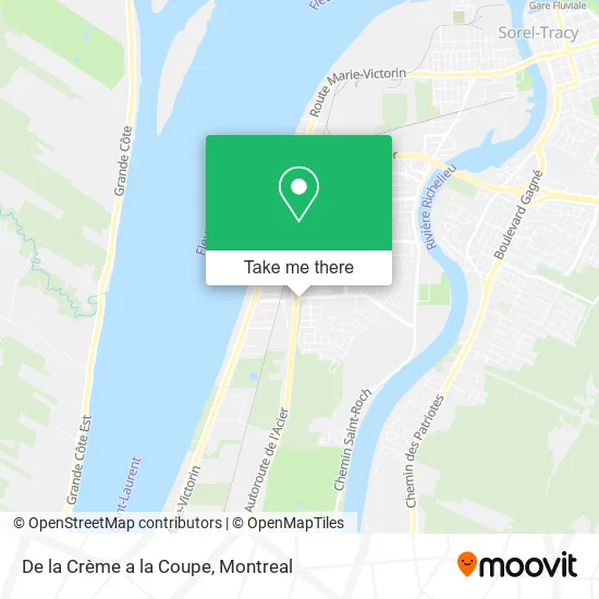 De la Crème a la Coupe map