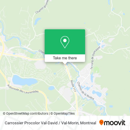 Carrossier Procolor Val-David / Val-Morin map