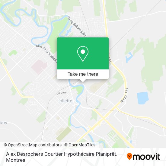 Alex Desrochers Courtier Hypothécaire Planiprêt map
