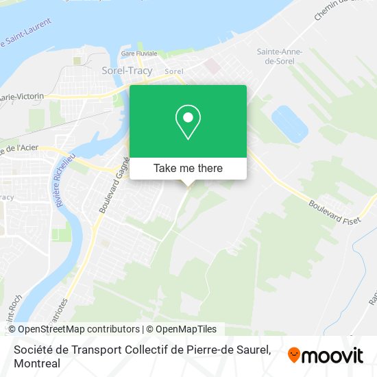 Société de Transport Collectif de Pierre-de Saurel map