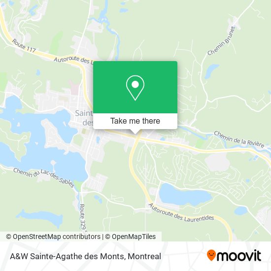 A&W Sainte-Agathe des Monts map