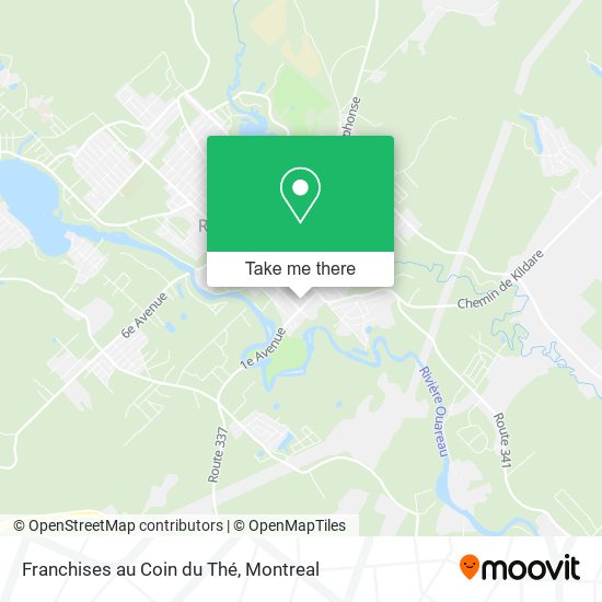 Franchises au Coin du Thé map