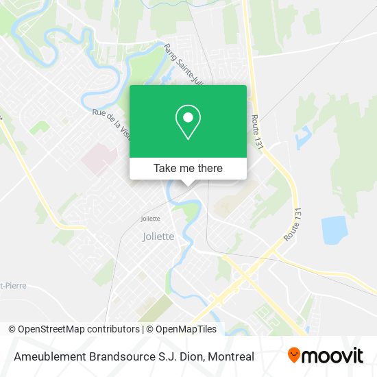 Ameublement Brandsource S.J. Dion map
