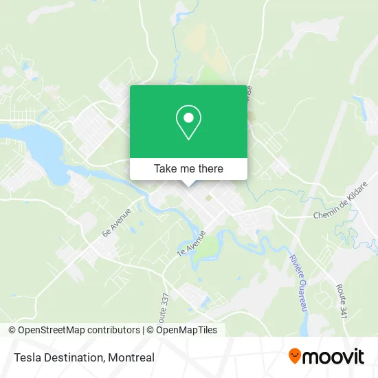 Tesla Destination map