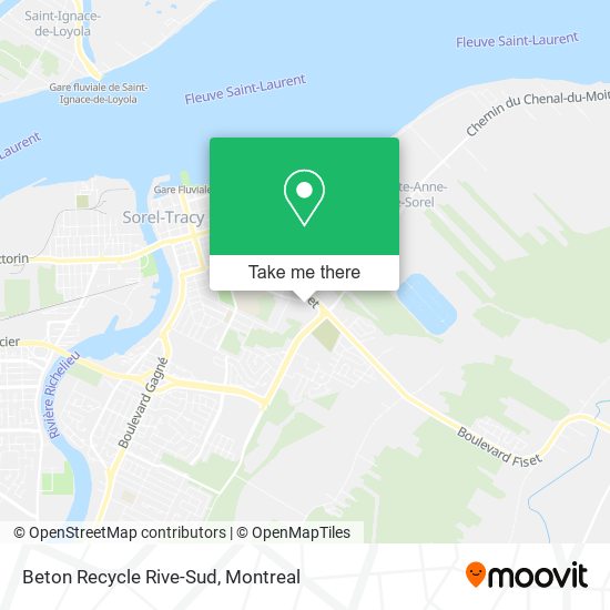 Beton Recycle Rive-Sud map