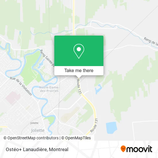 Ostéo+ Lanaudière map