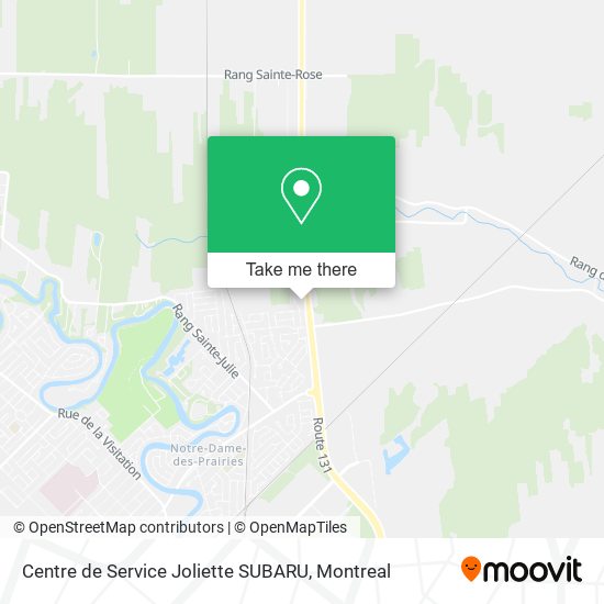 Centre de Service Joliette SUBARU map