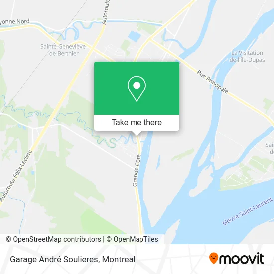 Garage André Soulieres map