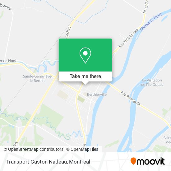 Transport Gaston Nadeau map