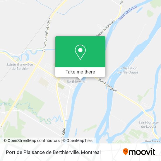Port de Plaisance de Berthierville map