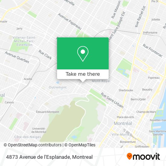4873 Avenue de l'Esplanade map