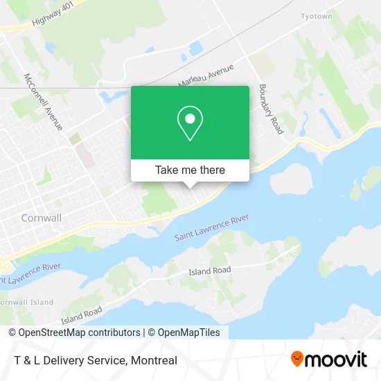 T & L Delivery Service map