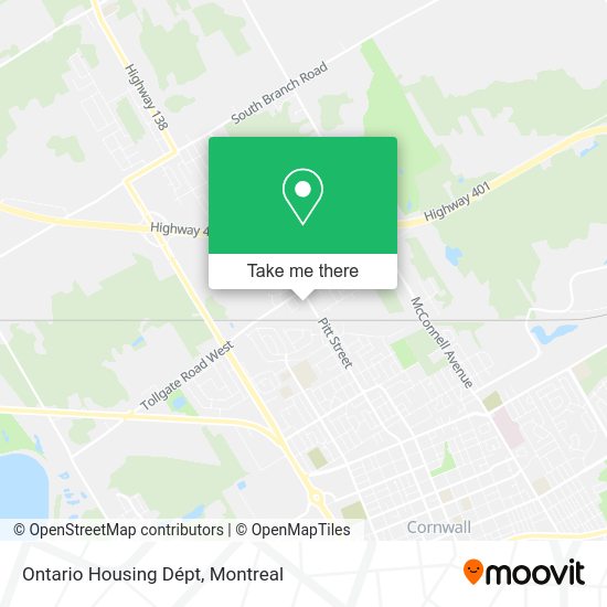 Ontario Housing Dépt map