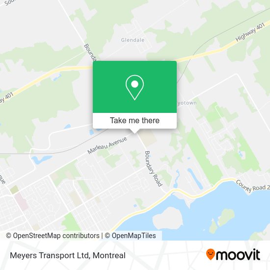 Meyers Transport Ltd map