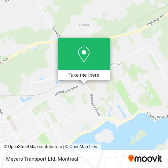 Meyers Transport Ltd map