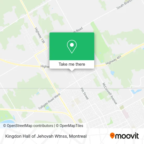 Kingdon Hall of Jehovah Wtnss map