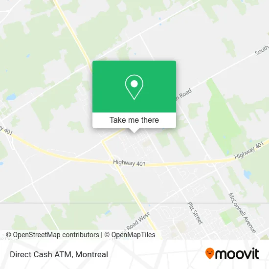 Direct Cash ATM map