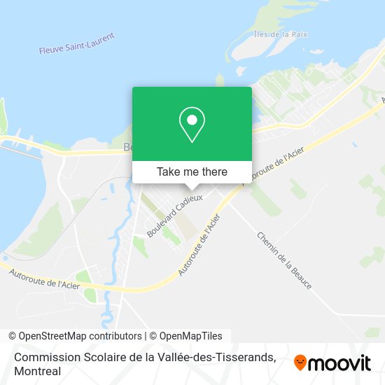 Commission Scolaire de la Vallée-des-Tisserands map