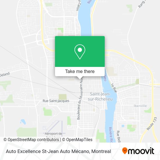 Auto Excellence St-Jean Auto Mécano map