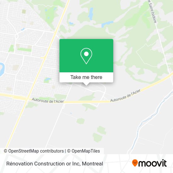 Rénovation Construction or Inc map