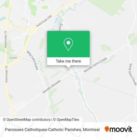 Paroisses Catholiques-Catholic Parishes map