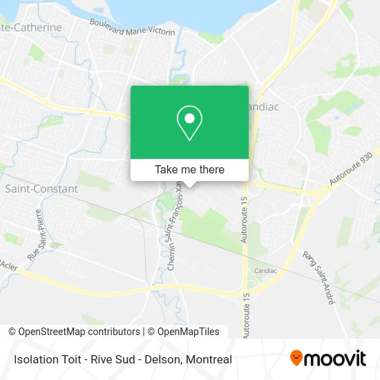 Isolation Toit - Rive Sud - Delson map
