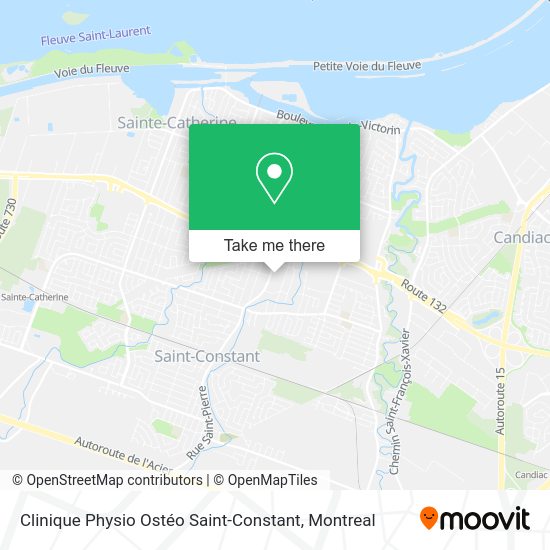 Clinique Physio Ostéo Saint-Constant map