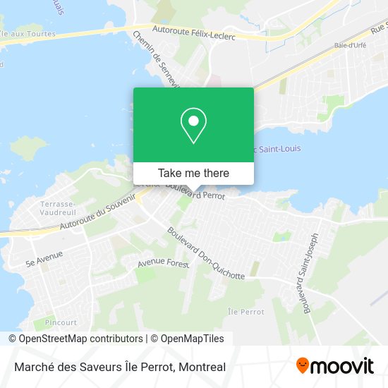 Marché des Saveurs Île Perrot map