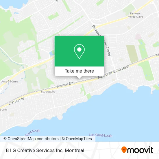B I G Créative Services Inc map