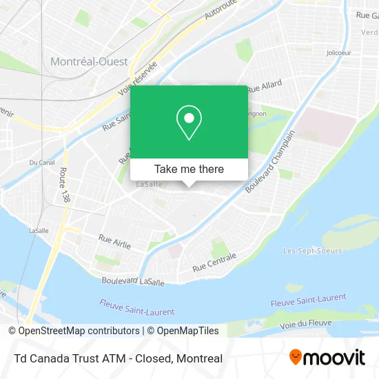 Td Canada Trust ATM - Closed map