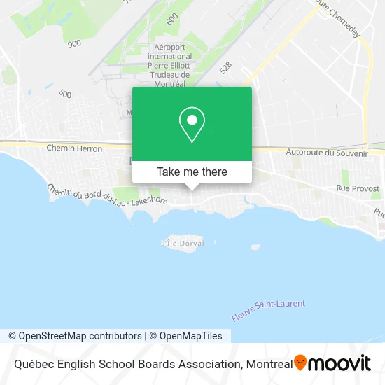 Québec English School Boards Association map