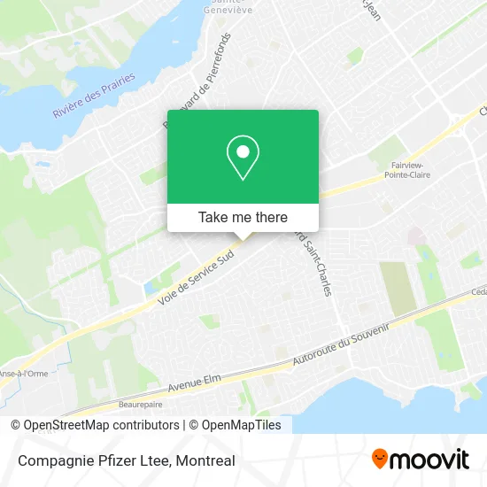 Compagnie Pfizer Ltee map