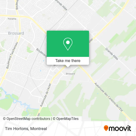 Tim Hortons map