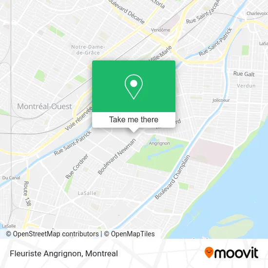 Fleuriste Angrignon map