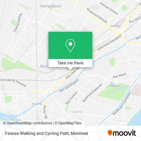 Falaise Walking and Cycling Path map