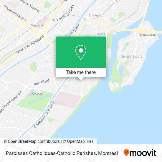 Paroisses Catholiques-Catholic Parishes map