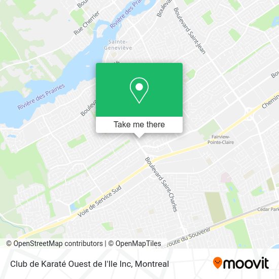 Club de Karaté Ouest de I'Ile Inc map